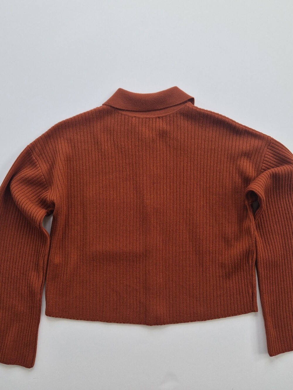 [Sezane] Liya Cardigan In Rust, Size M, 100% Merino Wool - Picture 7 of 12